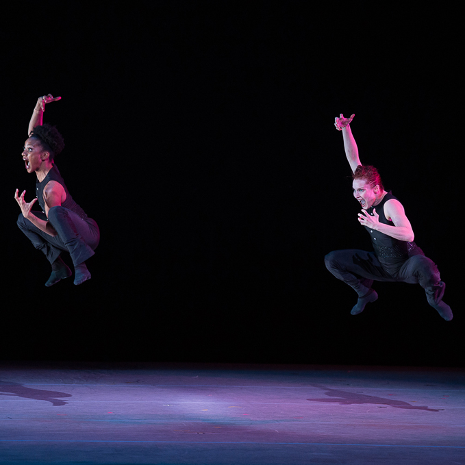 Jacquelin Harris and Megan Jakel in Robert Battle's Ella. Photo by Christopher Duggan.