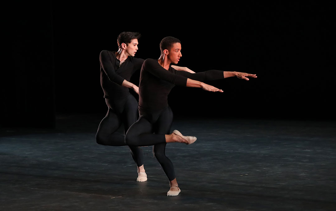 Artists of Houston Ballet in Aszure Barton’s Come In, photo by Amitava Sarkar