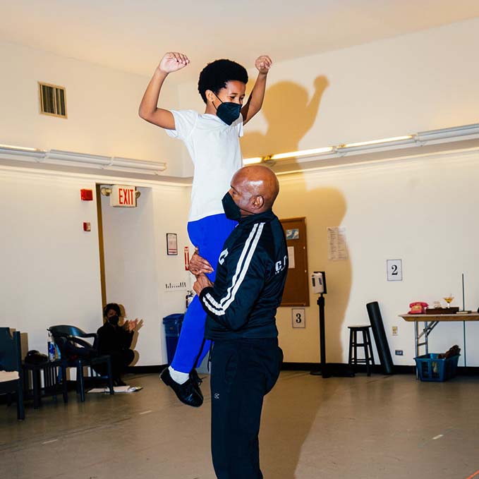 Alexander Bello & Kenny Leon during rehearsals for The Tap Dance Kid